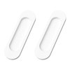 MOROBOR Self-Stick Oval Sliding Door Pulls, 2pcs Aluminum Alloy Hidden