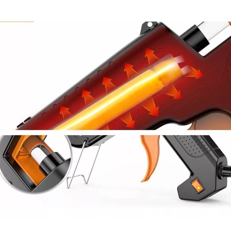 Homheal Pistola De Silicon Caliente Eléctrica Pegamento 50 Barras