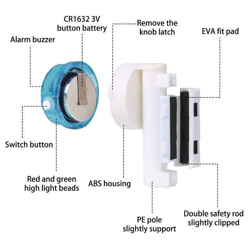 MiOYOOW Angel Bite Alarm Display, Night Fish Rod Bite Alarm,