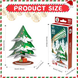Christmas Puzzle Games, 3D Puzzle for Children and Adults, Santa, Reindeer, Snowman and Christmas Tree Puzzle, Developed Spatial and Logical Thinking, (B)
