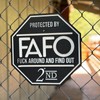 FAFO Security Sign and FENCE BRACKET - Color: HOA Friendly