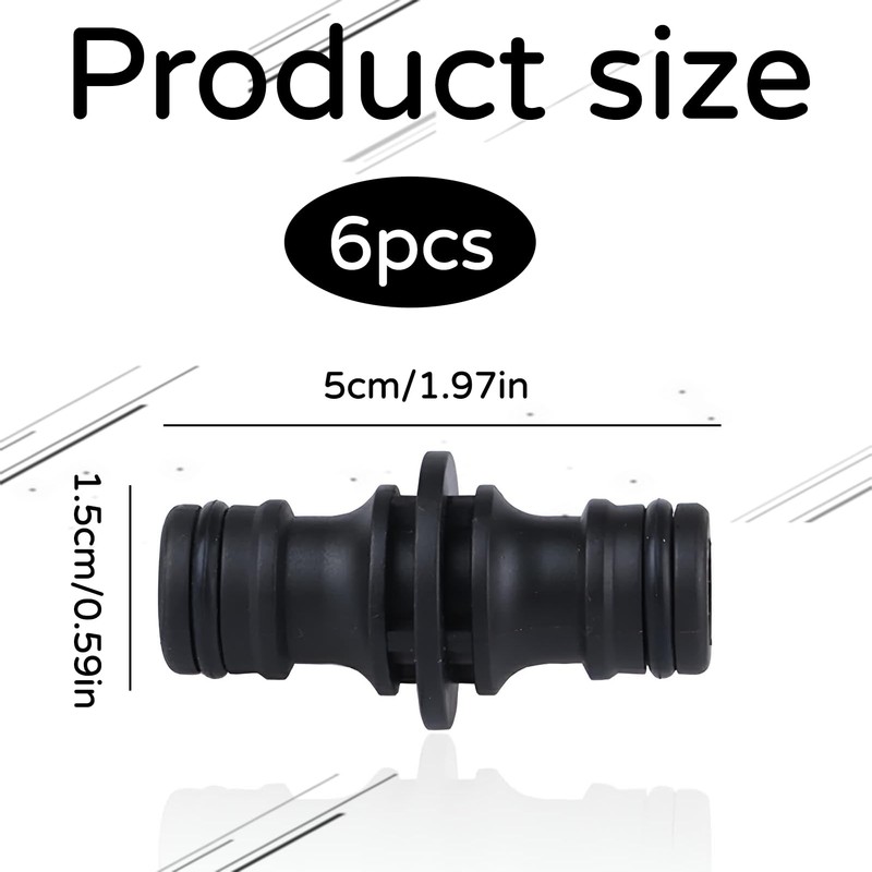 Hongoen Hose Coupling Gardena Coupling 1/2 Inch Double Plug Hose