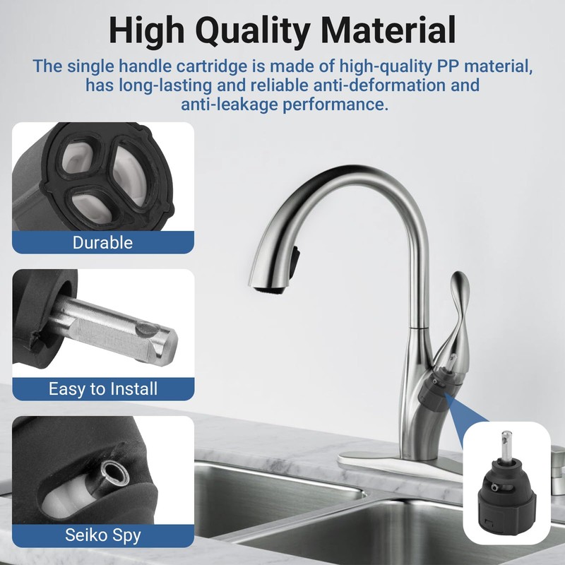 1255 Kitchen Faucet Cartridge Single Handle Cartridge Compatible with Moen