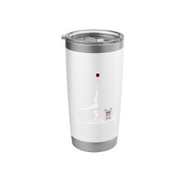 Pilates wine Reformer Pilates with French Bulldog Stainless Steel Insulated Tumbler