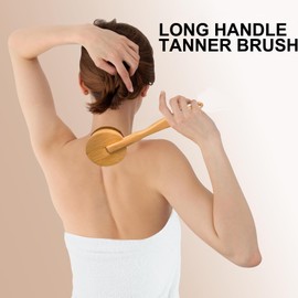 Tanning Body Brush - Sunless Tan Applicator - Wide Head Detachable Body Face Tanner Brush Tool for Beach Vacation Daily Home Poolside