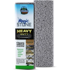 Compac Home Magic-Stone Heavy Duty Cleaning Stick - Easily Scrubs/Removes Paint, Cement, Encrusted Dirt, Rust, Grease, From Wood, Stone, Ceramic Floor Tiles, Cleaning Block, 2 Count