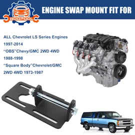 LS Swap Motor Mounts Compatible with 1973-1998 Square Body / OBS Chevy GMC Truck 2WD,4WD Adjustable Swap Engine Conversion Bracket for C10 C/K 1500