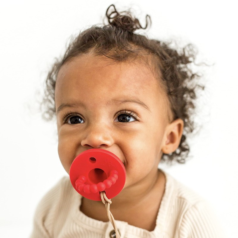 Ryan & Rose Cutie PAT Pacifier Teether (Stage 1, Red)