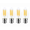 Lamsky 4-Pack 6W B22 Bayonet LED Filament Candle Light Bulb,2700K