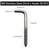 IDEALSV 304 Stainless Steel Screw in Hooks 2 Inch 7