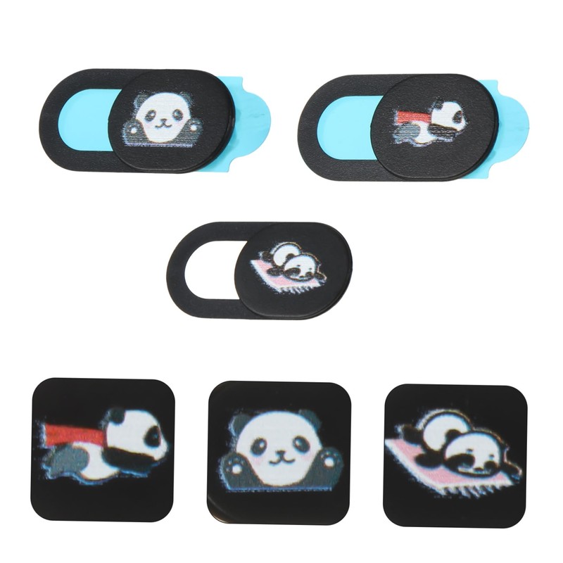 CIYODO 3pcs Panda Pattern Webcam Cover Slide for Privacy Protection