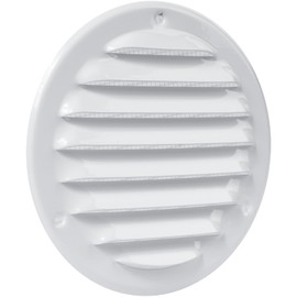Vent Systems Pack of 2 10cm Round Air Vent Covers - White - Metal Air Return Grill with Built in Pest Protection