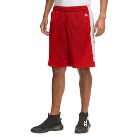 Champion Mens Mesh Basketball Shorts, Sports For Men, Athletic 10", Scarlet Vertical Script, XX-Large US