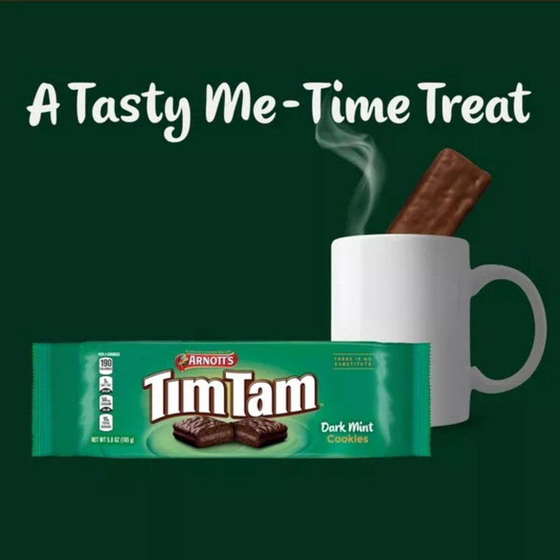 Tim Tam Delicious DARK MINT Biscuit Cookies (Pack of 4