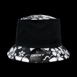 Decky Structured Floral Brim Fisherman's Hat - 456 - Black, L_XL