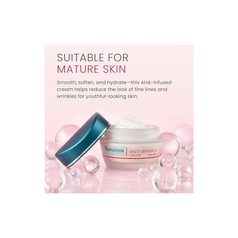 Crema anti-arrugas con Aloe vera y extracto de Uva, 1.69Oz/50ml