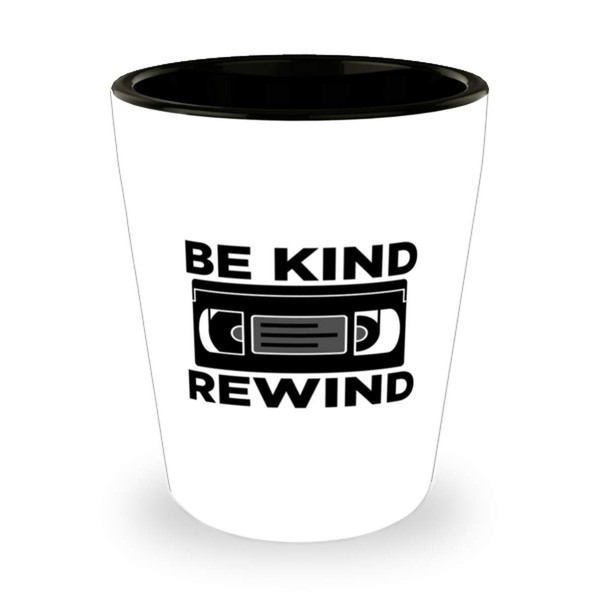 mmandiDESIGNS Remember the Video Cassette Shot Glass Be Kind Rewind