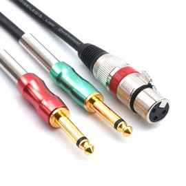 Siyear Unbalanced 3.5mm (1/8" Inch) Mini Jack TRS Male to XLR Male Smartphone to Stereo Mixer Board, Computer Microphone Line, Microphone Cable (10feet)