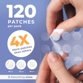 PatchRx Salicylic Pimple Patches (120 Pack), Salicylic Acid Acne Patches with Tea Tree Oil - Zit Patch and Pimple Stickers for Face for Skin Care - Salicylic Acid Acne Dots (Packaging May Vary)