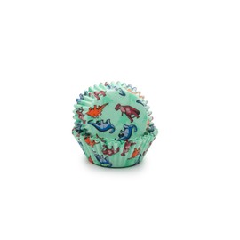 Fox Run Dinosaur Paper Muffin and Cupcake Liners, Set of 50 Standard Size Wrappers