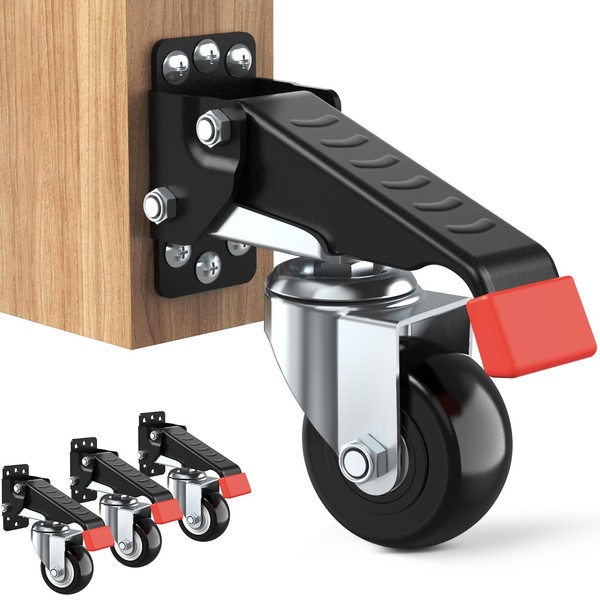 SPACEKEEPER SPACEKEEPER Workbench Casters kit 720 Lbs Retractable Casters Heavy