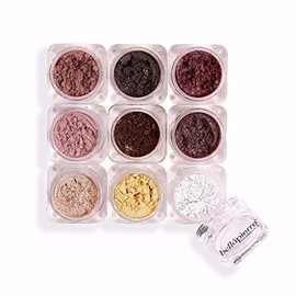 bellapierre Shimmer Powder 9 Stack | Paraben Free Eyeshadow | Vegan & Cruelty Free Eye Makeup - 9 Count - Serenity