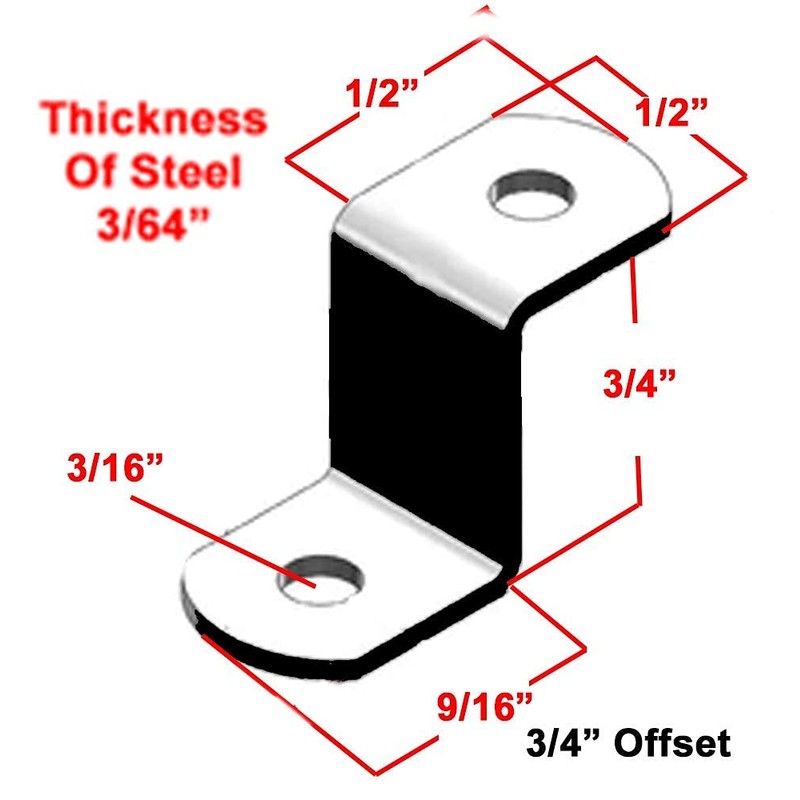 3/4" Canvas Offset Clips Extra Heavy Duty with Screws 20