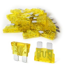 20Pcs 20 Amp Standard Car Fuses, Automotive Replacement Fuses (ATO/APR/ATS), Mini Blade Style Fuses Compatible with RV, Automotive, Trucks, Motorcycle, Camper, SUV, Boat(20 AMP/32V)