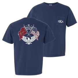 Pike Comfort Colors Navy Patriot tee (US, Alpha, Large, Regular, Regular, Navy)