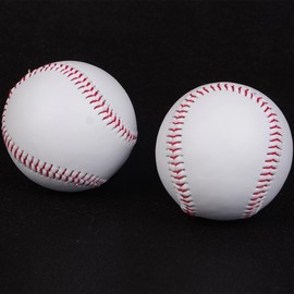 ANCLLO 2PCS Adult Baseball Soft Leather Sports Practice Training Softball PU Leather Baseball Stitched T Ball Suitable for Game Practice Training Game