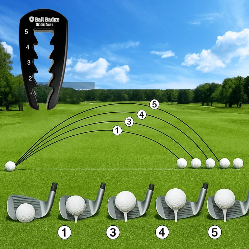 YTLSDHF Tee Height Tool, Adjustable Golf Tee Height Set, Golf