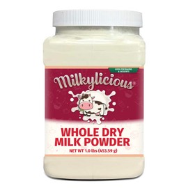 Milkylicious Whole Dry Milk Powder – 1 lbs Jar | Protein & Calcium Rich – Made in USA - Ideal for everyday use | Healthy and Delicious – Good for Baking & Desserts
