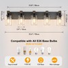 Farmhouse Bathroom Vanity Light Fixtures, Rustic 5-Light Wood Vanity Lights