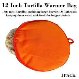 Tortilla Warmer Bag– 1 PC 12 Inch Tortilla Warmer Pouch to Keep Tortillas Warm & Fresh, Perfect for Tacos, Burritos & More, Insulated & Durable, Ideal for Home & On-the-Go Meals