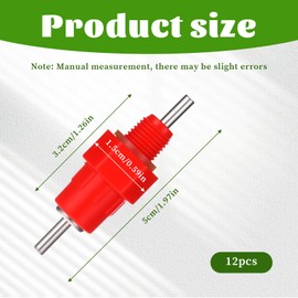 10 Pcs Chicken Water Nipples Automatic Poultry Waterer Nipples Feeders Kit with Thread Seal Tape and Drill Bits for Chicken Coop Hen Duck Feeding and Watering Supplies(red)