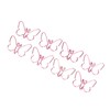 50Pcs Pink Butterflies Paperclip Cartoon Color Plating Innovative Cute Paperclips