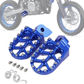 IUVWISN Dirt Bike Foot Pegs,Motorcycle Footpegs Wider Foot Rest Pedal CNC for YZ65 18-23 YZ85 02-23 YZ125 97-23 YZ250 98-23 YZ250F WR250F 01-23 YZ450F WR450F 03-23 YZ125X YZ250X YZ450FX YZ250FX Blue