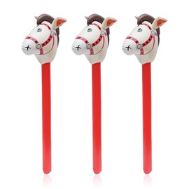 NYGGTYK 3 Pieces Animal Themed Inflatable Sticks, Inflatable Horse Toy, Creative Toy, Funny Toy, Party Decorations