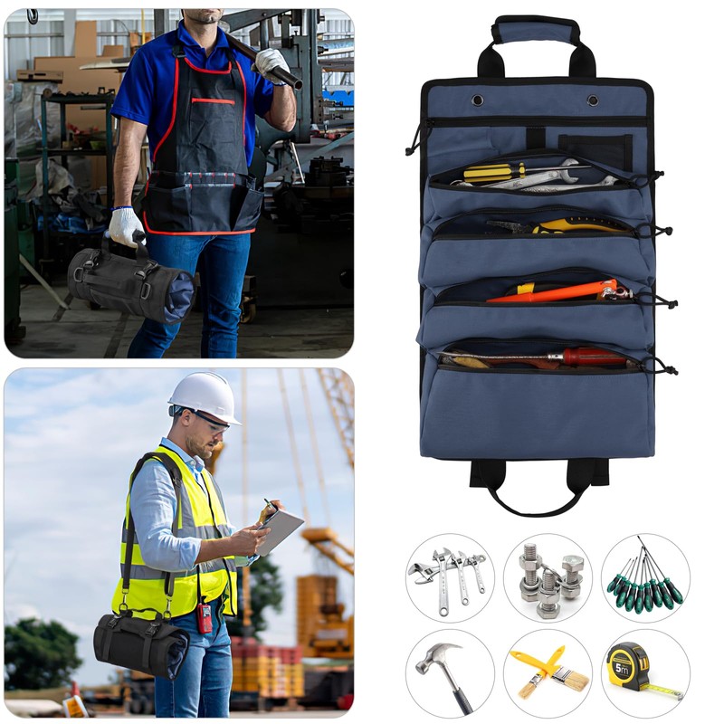 Koolertron Tool Roll Bag, Waterproof Tool Roll, Tool Bag, Empty