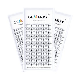 3 Pieces GEMERRY 3D 5D 8D 10D 12D 14D Eyelash Extensions, Ready to Use, Fan Volume Lashes 0.07 mm