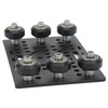 Aluminum Gantry Plate with Pulley Wheel Black Anodized Surface 0.8