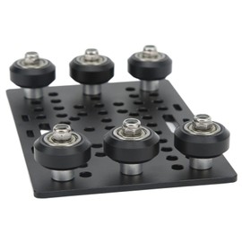 Aluminum Gantry Plate with Pulley Wheel Black Anodized Surface 0.8 to 3.1in Gantry Plate Set for 3D Printer (Black Pulley)