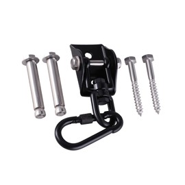 ONLISUM Swing Hangers Heavy Duty Black Stainless Steel Hammock Hanging Kit 360° Rotate 1200lb Capacity Ceiling Hook for Hammock, Veranda Seat, Chair, Swing Sets, Yoga and Gym