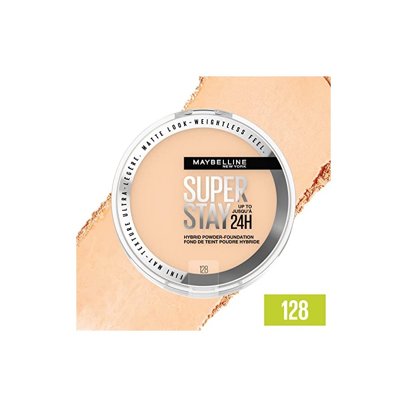 Maybelline Supertay Active Wear base de maquillaje en polvo 128