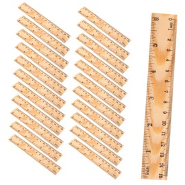 BESPORTBLE 20pcs Wooden Straight Edges Rulers for Boy Girl Durable Measuring Tools for School and Engineering Lightweight and Portable Cartoon Scale Rulers