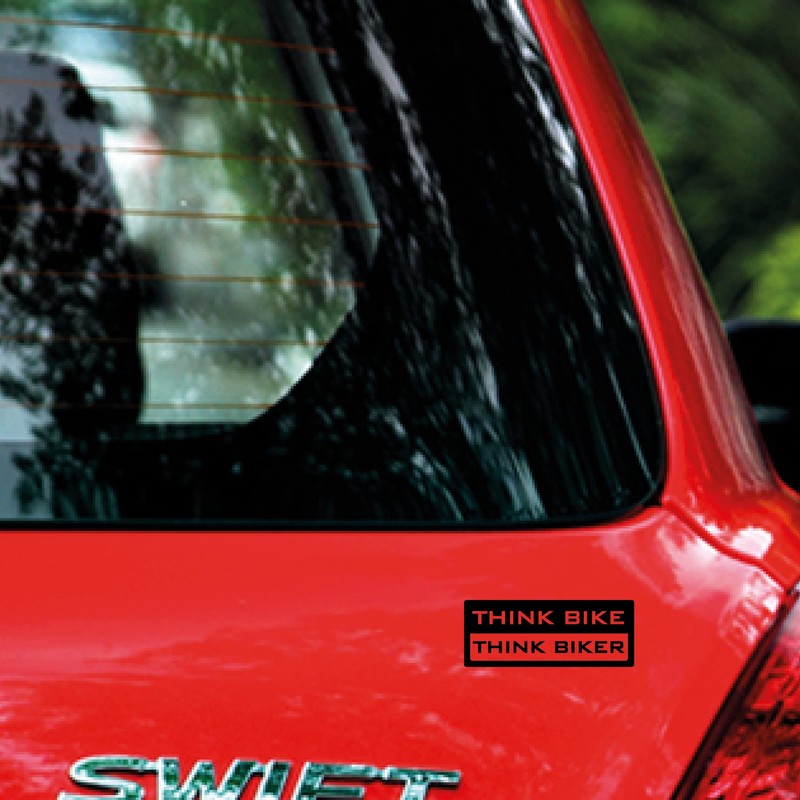 Think Bike Think Biker Sticker Decal For Car Van Window
