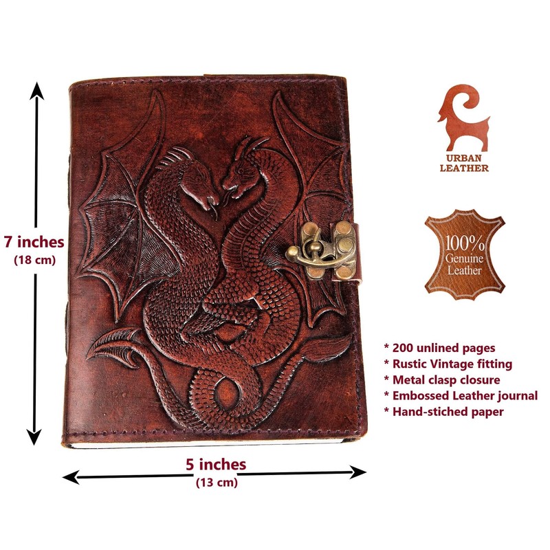 URBAN LEATHER Dungeons and Dragons DND Journal for Men Women