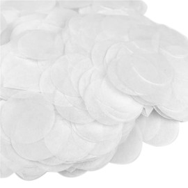 Kaemi White Round Tissue Paper Confetti 5000 Pieces 1 inch Paper Circle Confetti Dots for Table Parties & Celebrations