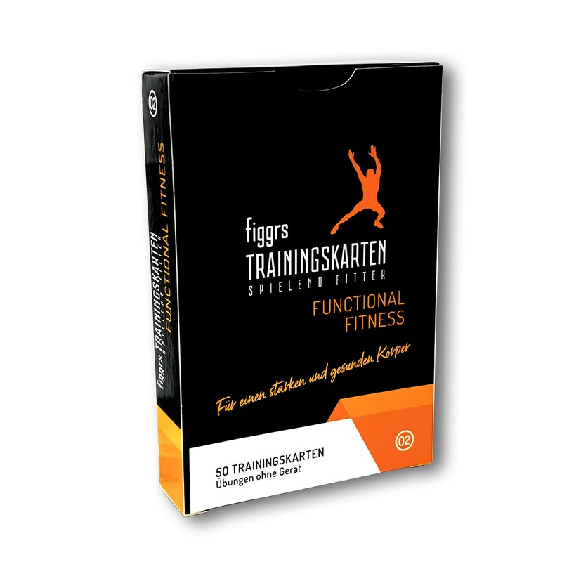 figgrs Functional Fitness Training Cards, 50 Bodyweight Exercises for Powerful