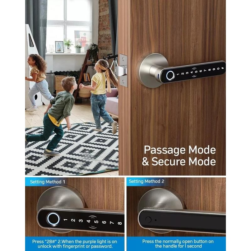 [Intelligent Fingerprint Lock] Electronic Password Door Lock - Anti-theft Door